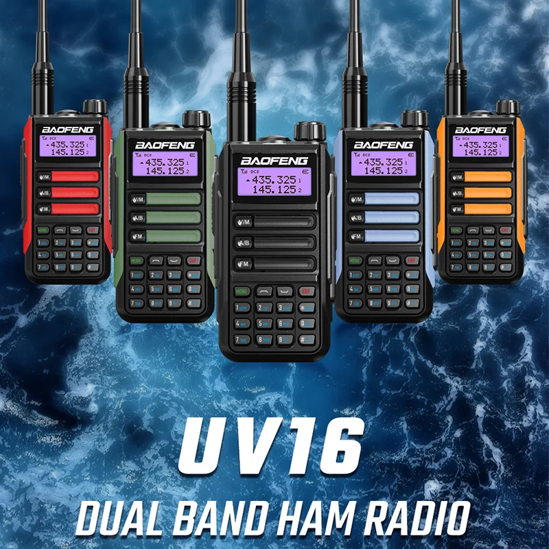 Рация BaoFeng UV16 трехдиапазонная Профессиональная охотничья ветчина Водонепроницаемая с большим радиусом действия Type-C зарядное устройство VHF UHF двухстороннее портативное радио
Рация BaoFeng UV16 трехдиапазонная Профессиональная охотничья ветчина Водонепроницаемая с большим радиусом действия Type-C зарядное устройство VHF UHF двухстороннее портативное радио