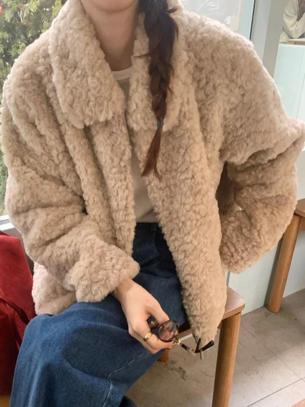 Корейское мягкое пушистое хлопковое пальто на молнии высокого класса, женское свободное универсальное зимнее новое поступление, хлопковое пальто 
Корейское мягкое пушистое хлопковое пальто на молнии высокого класса, женское свободное универсальное зимнее новое поступление, хлопковое пальто