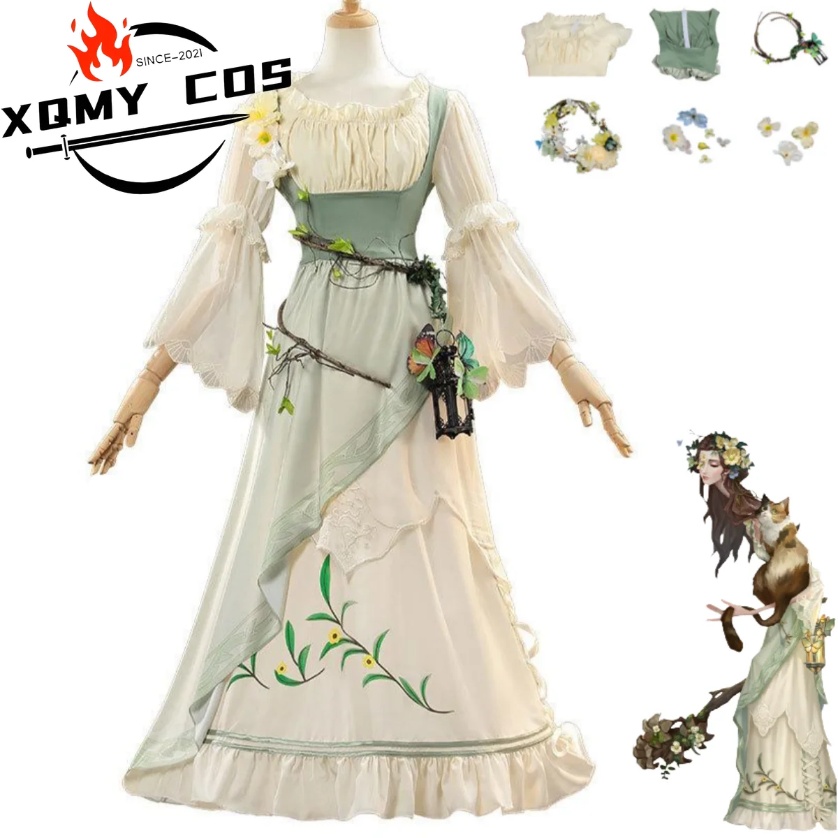 XqAnime Game Identity Ⅴ Hunter Ann Disciple Cosplay Costume White Flower Dress Uniform Woman Sexy Masked Ball Party Suit
XqAnime Game Identity Ⅴ Hunter Ann Disciple Cosplay Costume White Flower Dress Uniform Woman Sexy Masked Ball Party Suit