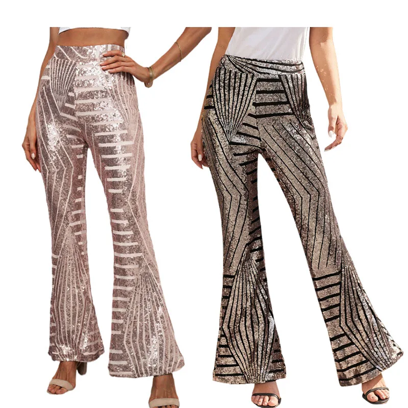 Sequin casual wide pants women's high waist loose straight flare pants woman vintage korean style trousers pantalones de mujer
Sequin casual wide pants women's high waist loose straight flare pants woman vintage korean style trousers pantalones de mujer