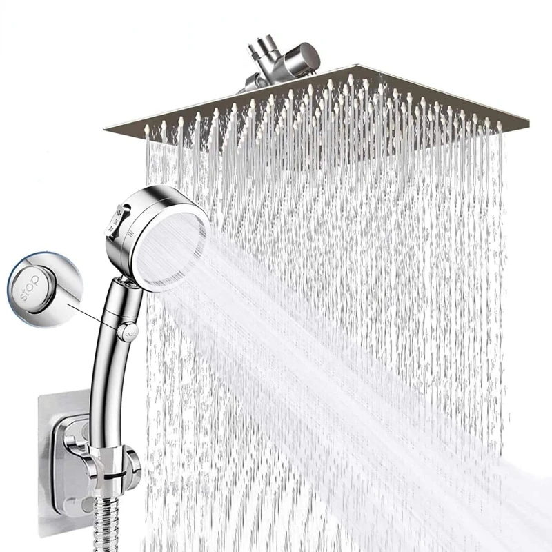 8 Inch Bathroom Rain Shower System with Hand Showerhead Concealed Shower Set Bathroom Shower Faucet Set Hi-pressure Water Saving
8 Inch Bathroom Rain Shower System with Hand Showerhead Concealed Shower Set Bathroom Shower Faucet Set Hi-pressure Water Saving