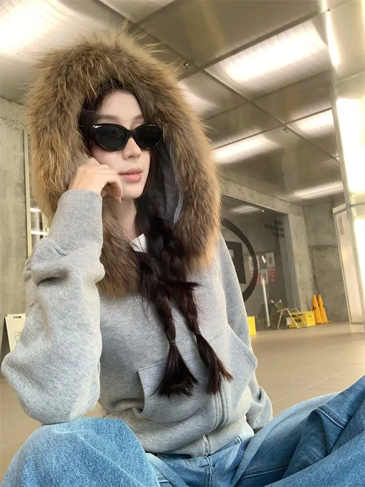 Deeptown Casual Grey Zip Up Hoodies Women Vintage Preppy Style Hooded Sweatshirt Harajuku Korean Autumn Winter Faux Fur Hoodies
Deeptown Casual Grey Zip Up Hoodies Women Vintage Preppy Style Hooded Sweatshirt Harajuku Korean Autumn Winter Faux Fur Hoodies