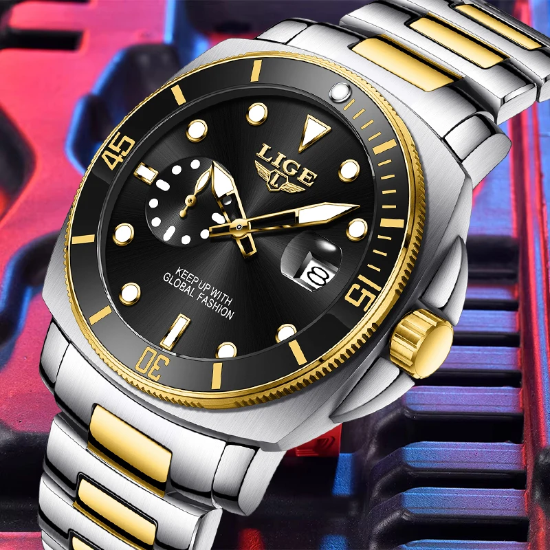 LIGE Luxury Man Watch Classic Fashion Simple Stainless Steel Band Waterproof Auto Date Luminous Quartz Wristwatches Montre Homme
LIGE Luxury Man Watch Classic Fashion Simple Stainless Steel Band Waterproof Auto Date Luminous Quartz Wristwatches Montre Homme