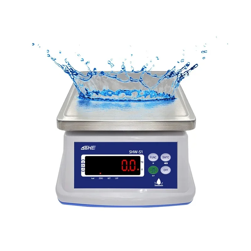 SOHE S1 30KG single screen double layer waterproof structure high-precision sensor waterproof scale
SOHE S1 30KG single screen double layer waterproof structure high-precision sensor waterproof scale