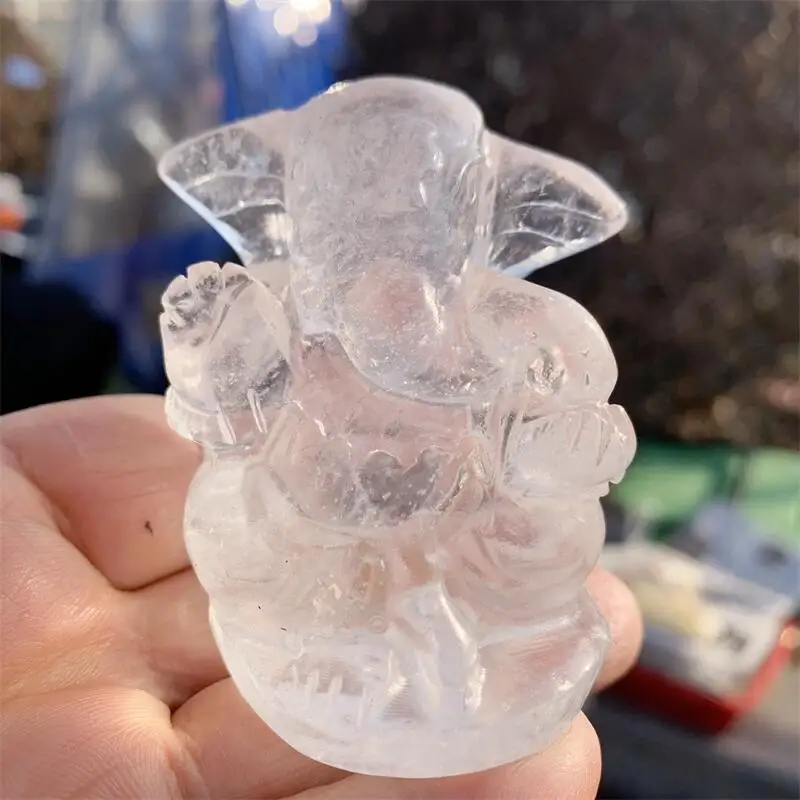 Natural Clear Quartz Ganesha Elephant Crystal Carving Figurine Office Desktop Furniture Home Decoration Gift 1pcs
Natural Clear Quartz Ganesha Elephant Crystal Carving Figurine Office Desktop Furniture Home Decoration Gift 1pcs