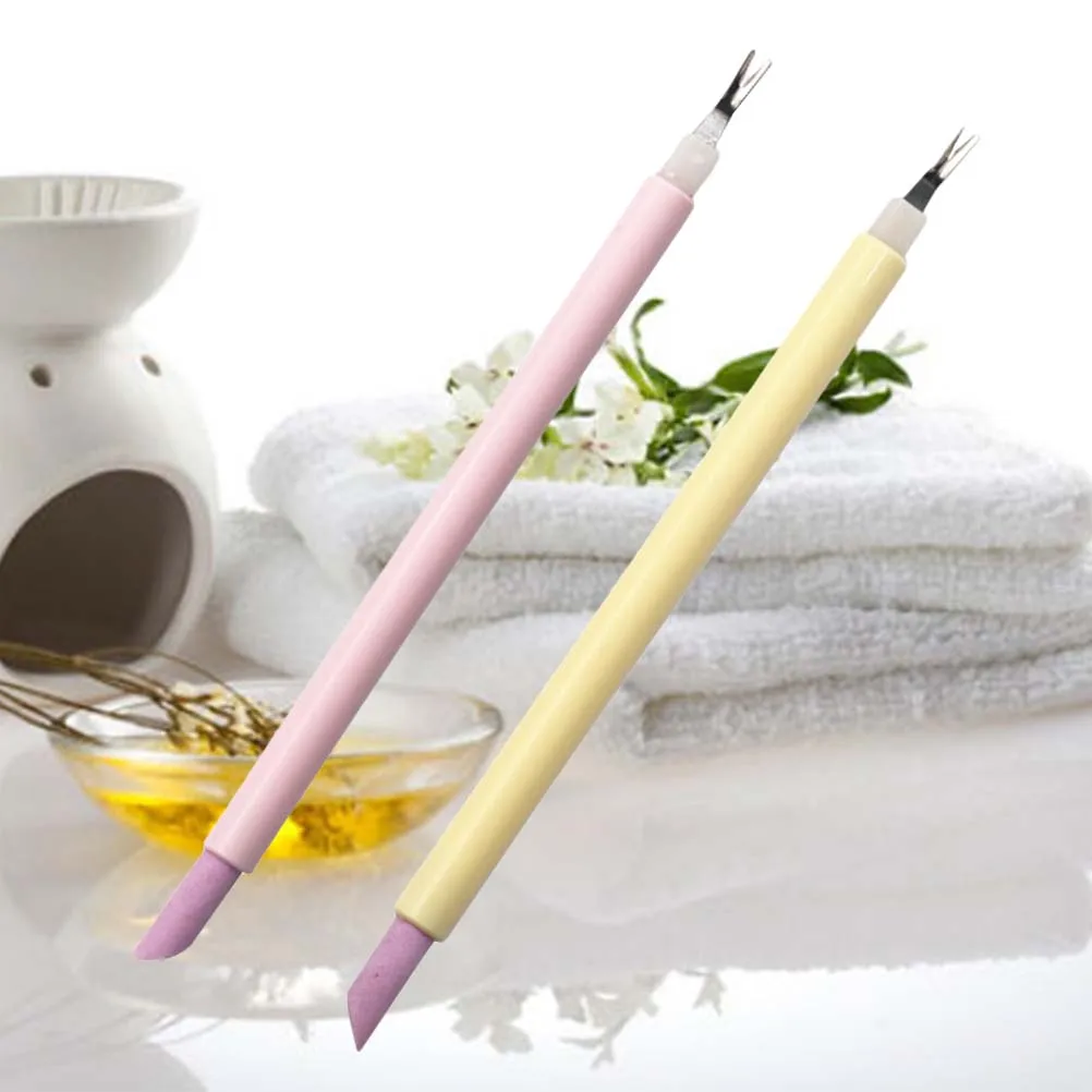 2pcs Nail Carve Pen Cuticle Trimmer Pusher Dead Skin Remover Callus Removal Fork Stainless Steel Manicure Tool Dual-End Non-Slip
2pcs Nail Carve Pen Cuticle Trimmer Pusher Dead Skin Remover Callus Removal Fork Stainless Steel Manicure Tool Dual-End Non-Slip