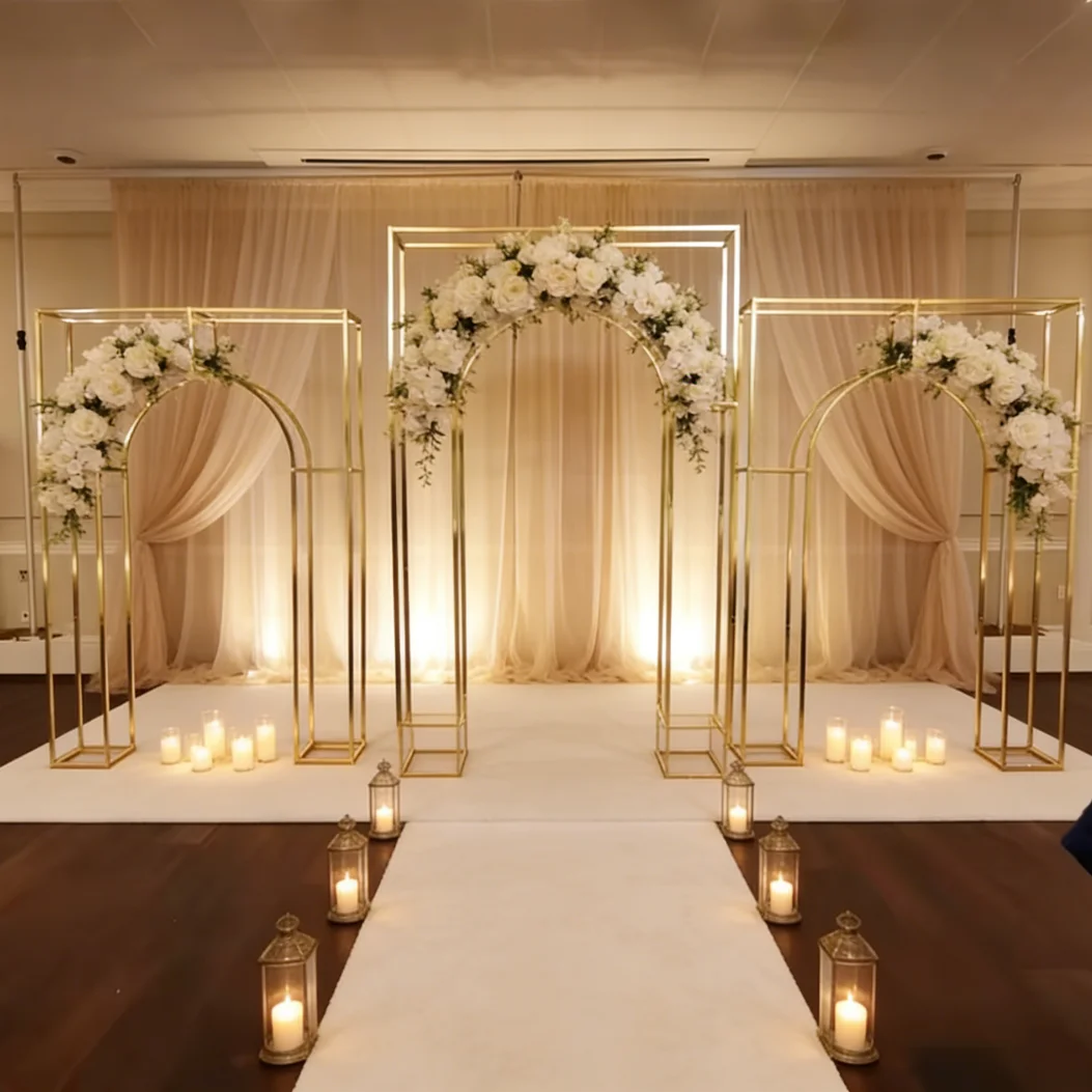 f30 white/sliver/ Gold Geometric Wedding Arch Backdrop Stand Kit Glittering Floral Arrangement Frame for Outdoor Garden Party
f30 white/sliver/ Gold Geometric Wedding Arch Backdrop Stand Kit Glittering Floral Arrangement Frame for Outdoor Garden Party