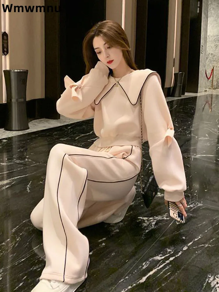 Women's Casual Striped Two-Piece Set High Waist Fashion Baggy Wide Leg Conjuntos Straight Loose Korean Lace Up Pants Ensembles
Women's Casual Striped Two-Piece Set High Waist Fashion Baggy Wide Leg Conjuntos Straight Loose Korean Lace Up Pants Ensembles