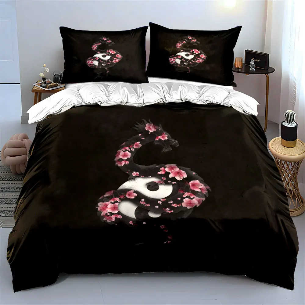 "Dragon Yin Yang Art Decor" Soft Skin-Friendly Bedding Set Includes 1 Duvet Cover And 2 Pillowcase, Gift
"Dragon Yin Yang Art Decor" Soft Skin-Friendly Bedding Set Includes 1 Duvet Cover And 2 Pillowcase, Gift