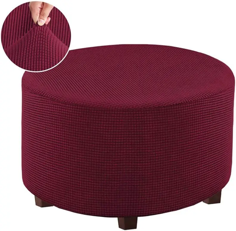 Round Ottoman Slipcover Polyester Blend Footstool Protector Covers Stretch With Elastic Bottom Feature Textured Hine Washable
Round Ottoman Slipcover Polyester Blend Footstool Protector Covers Stretch With Elastic Bottom Feature Textured Hine Washable