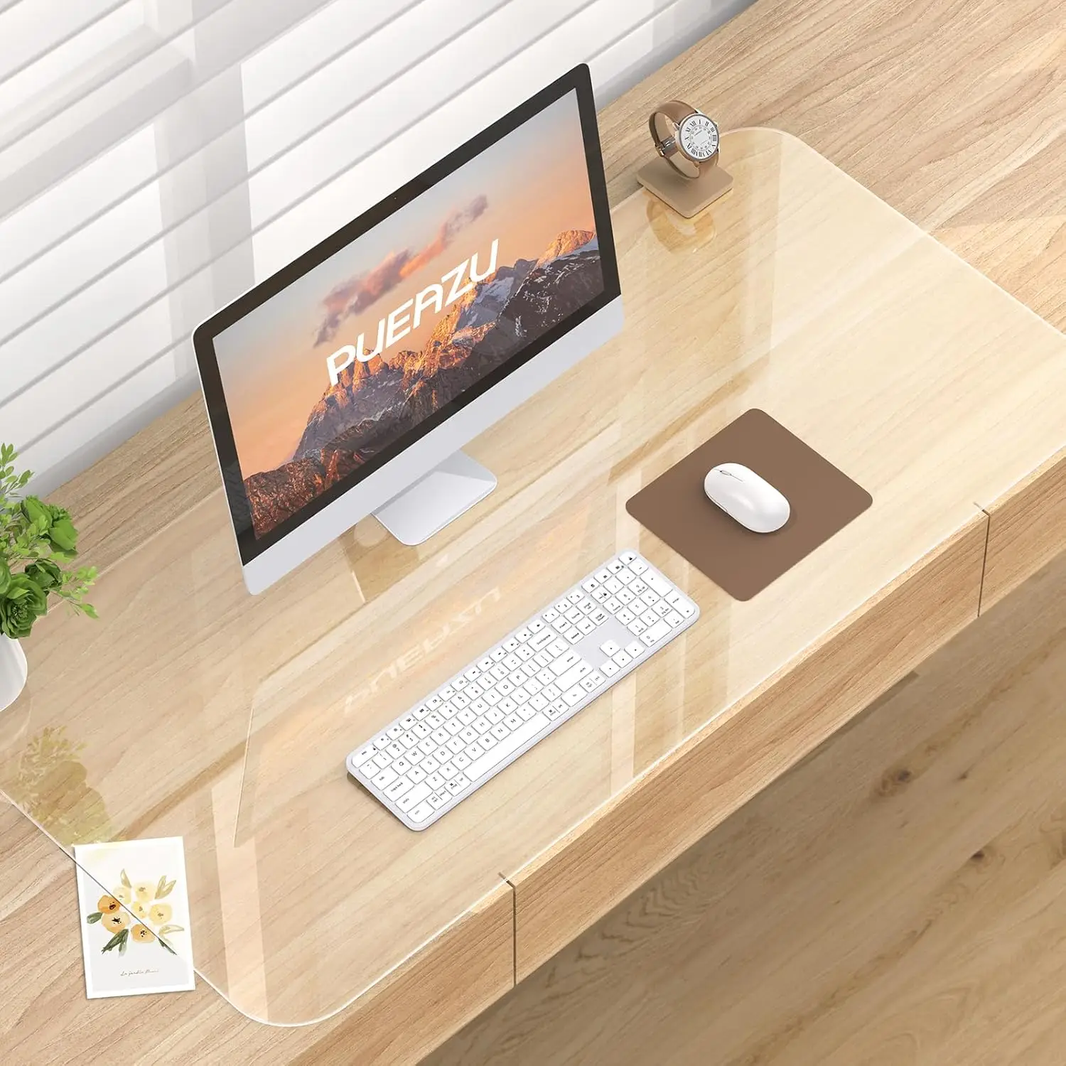 Clear Desk Mat 35.4x15.7 Inch Large PVC Desk Protector Pad Non-Slip Round Edge Wipeable Writing Mat for Home Office
Clear Desk Mat 35.4x15.7 Inch Large PVC Desk Protector Pad Non-Slip Round Edge Wipeable Writing Mat for Home Office