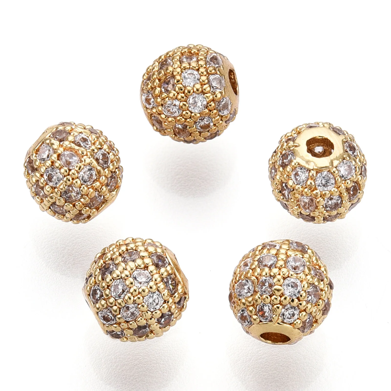 10pcs 6mm 8mm Brass Cubic Zirconia Round Ball Spacer Beads for Jewelry Making DIY Charms Bracelet Accessories
10pcs 6mm 8mm Brass Cubic Zirconia Round Ball Spacer Beads for Jewelry Making DIY Charms Bracelet Accessories