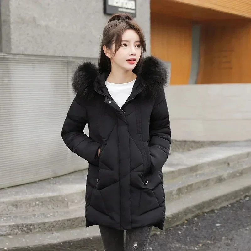 2023 Winter Women Jacket Mid Long Loose Hooded Cotton Padded Coat Female Thicken High Warm Outwear Parkas Puffer Ladies Overcoat
2023 Winter Women Jacket Mid Long Loose Hooded Cotton Padded Coat Female Thicken High Warm Outwear Parkas Puffer Ladies Overcoat