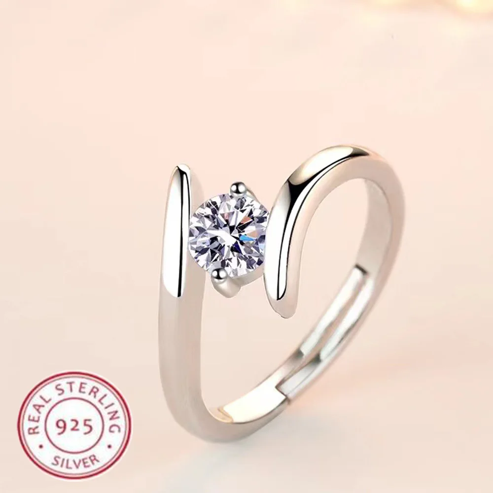 925 Sterling Silver Ring Simple Generous Zircon luxury High Quality For Women Rings Wedding Fine Jewelry Accessories Party Gift
925 Sterling Silver Ring Simple Generous Zircon luxury High Quality For Women Rings Wedding Fine Jewelry Accessories Party Gift