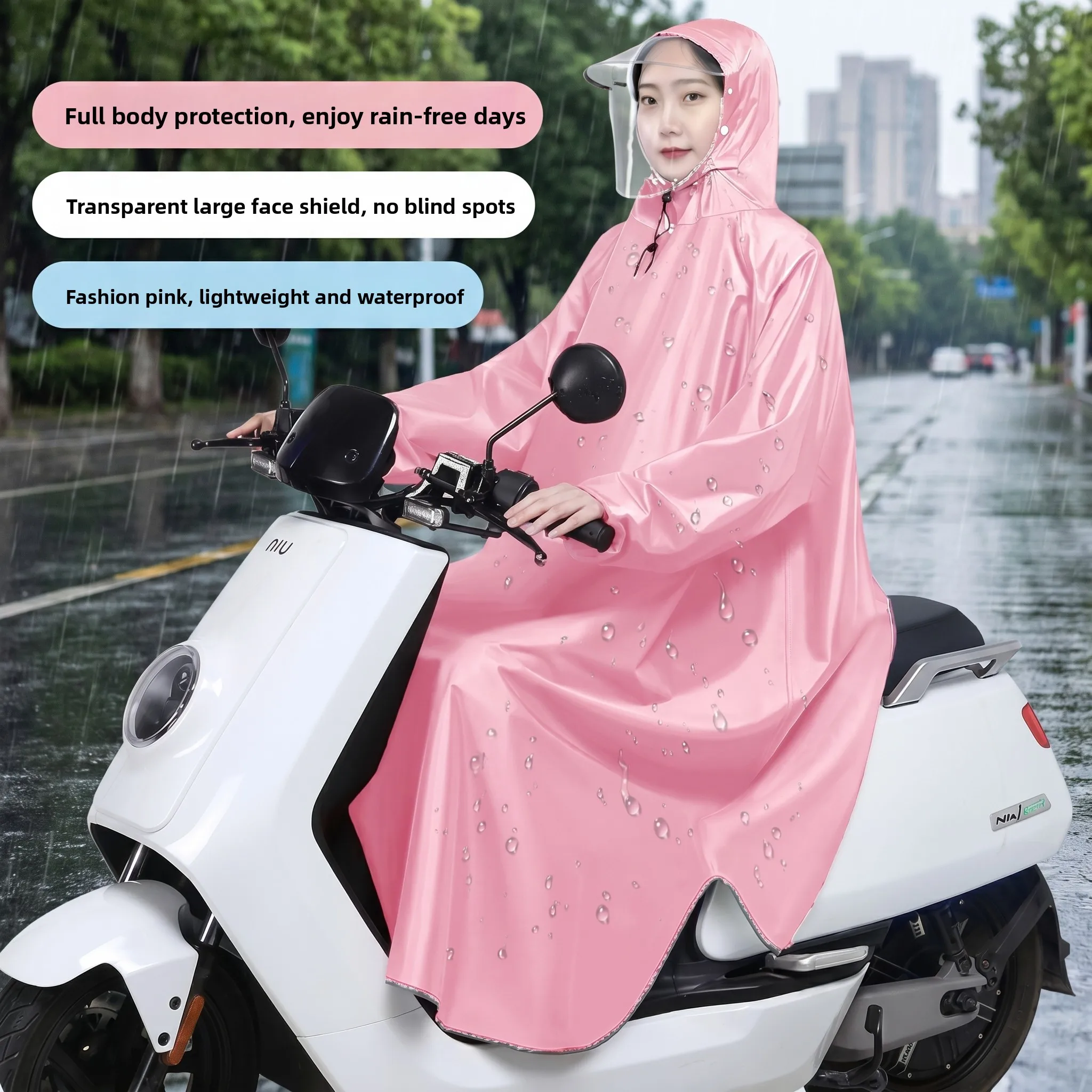 Vehicle Raincoat Thickened Large Size New Model 2026 Single Rider Rain Poncho for Heavy Rainstorms Sleeveless One-Pi...
Vehicle Raincoat Thickened Large Size New Model 2026 Single Rider Rain Poncho for Heavy Rainstorms Sleeveless One-Pi...