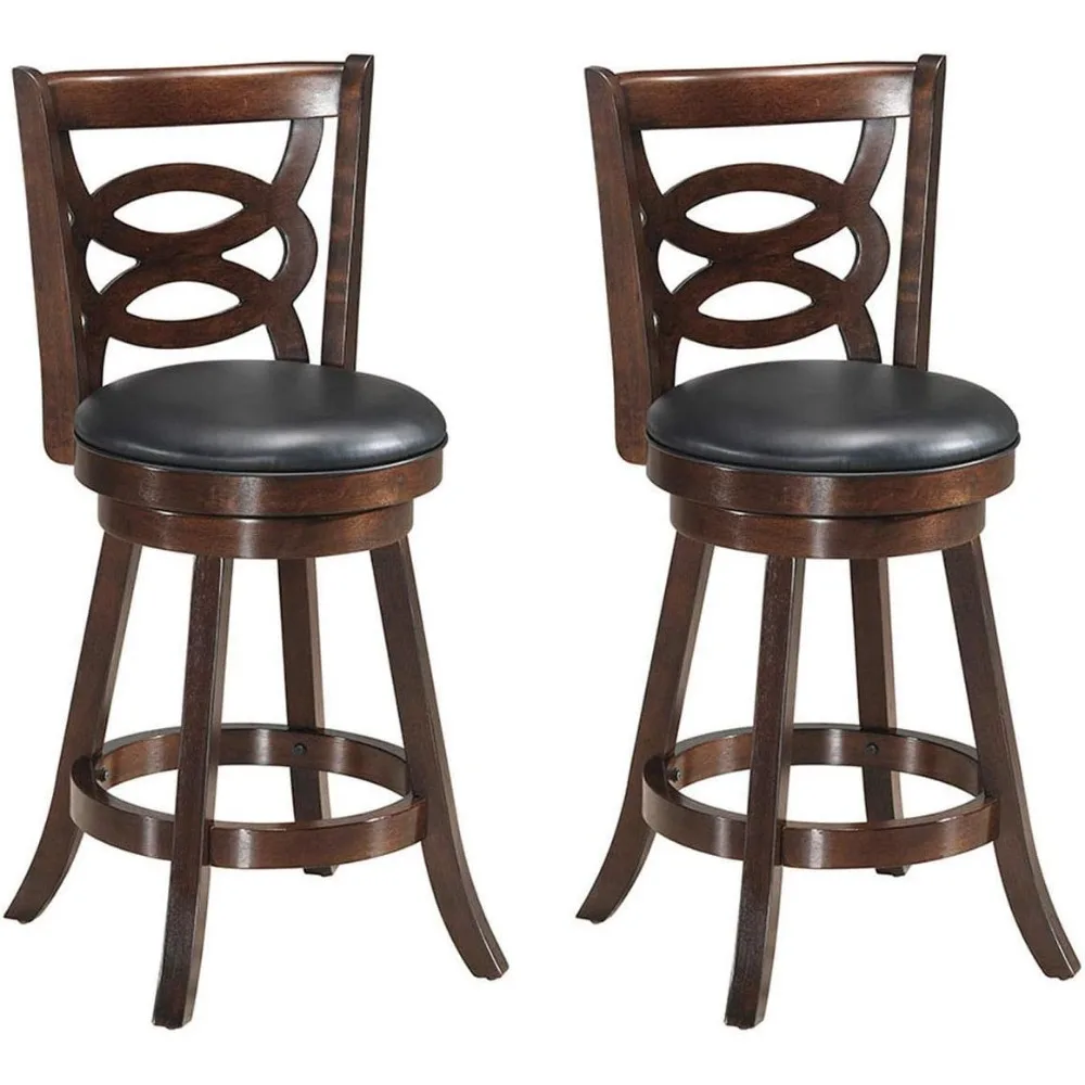 Bar Stools Set of 2, Counter Height Dining Chair, Fabric Upholstered 360 Degree Swivel, PVC Cushioned Seat, Perfect for Dining
Bar Stools Set of 2, Counter Height Dining Chair, Fabric Upholstered 360 Degree Swivel, PVC Cushioned Seat, Perfect for Dining