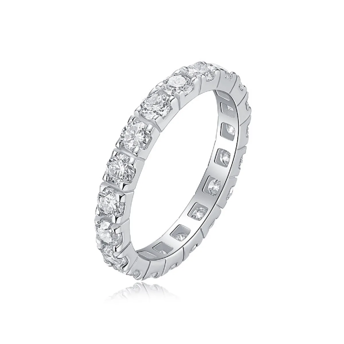 Single Row Shared Prong Full Design S925 Silver D Color VVS1 Moissanite Band Vintage Sparkling Stackable Daily Dating Engagement
Single Row Shared Prong Full Design S925 Silver D Color VVS1 Moissanite Band Vintage Sparkling Stackable Daily Dating Engagement