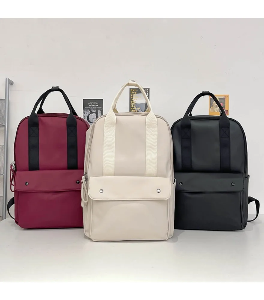 High-value schoolbag girl junior high school student backpack female style niche versatile high school student backpack simple
High-value schoolbag girl junior high school student backpack female style niche versatile high school student backpack simple