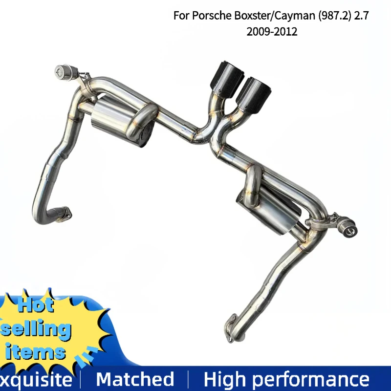 Stainless Steel Catback Exhaust Pipes for Porsche Boxster/Cayman (987.2) 2.7 2009-2012 Vacuum Valve Exhaust System Muffler
Stainless Steel Catback Exhaust Pipes for Porsche Boxster/Cayman (987.2) 2.7 2009-2012 Vacuum Valve Exhaust System Muffler