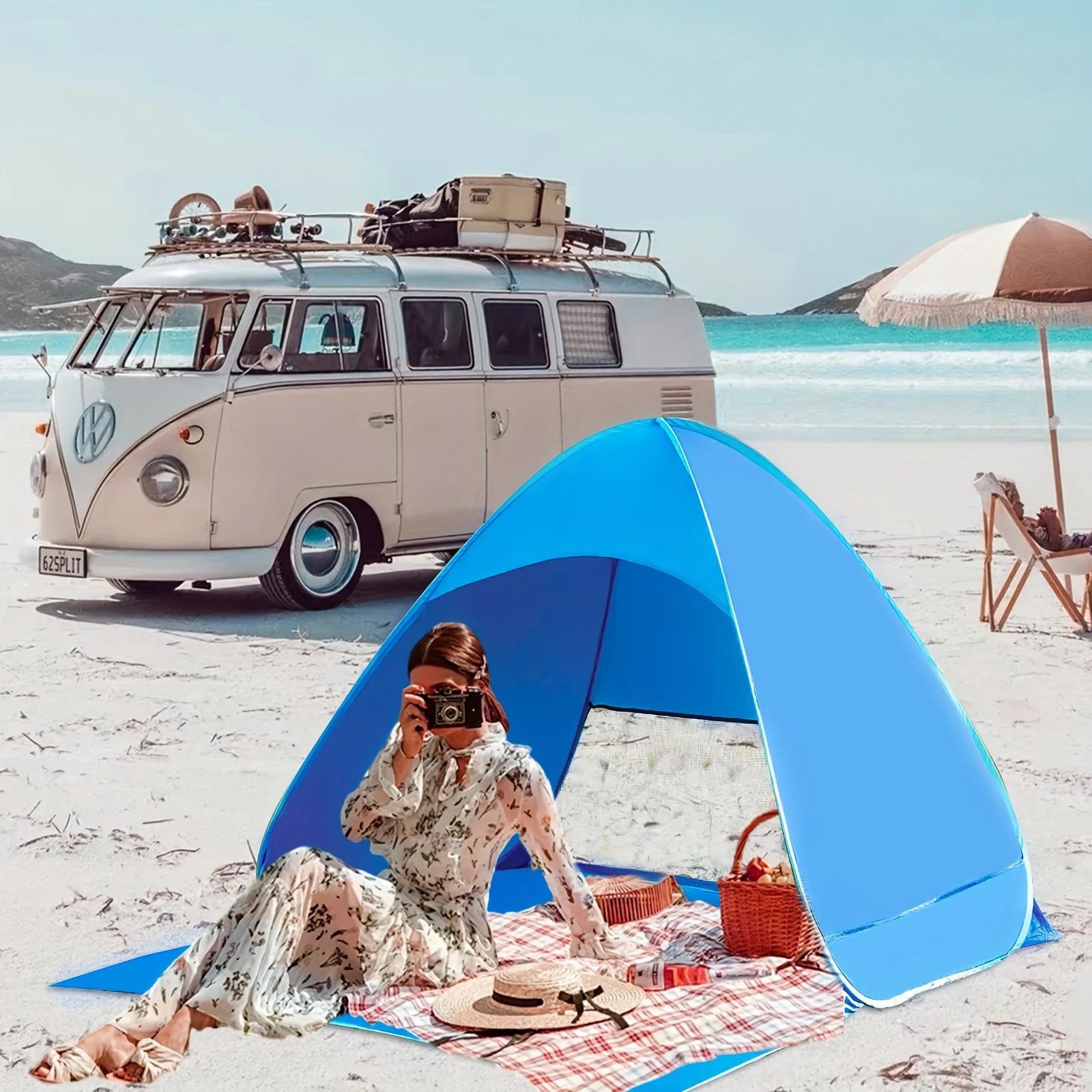 Quick Automatic Beach Tent Outdoor Beach Shade Sun Shelter Tent Portable Beach Canopy for 2 3 Person For Camping Fishing
Quick Automatic Beach Tent Outdoor Beach Shade Sun Shelter Tent Portable Beach Canopy for 2 3 Person For Camping Fishing