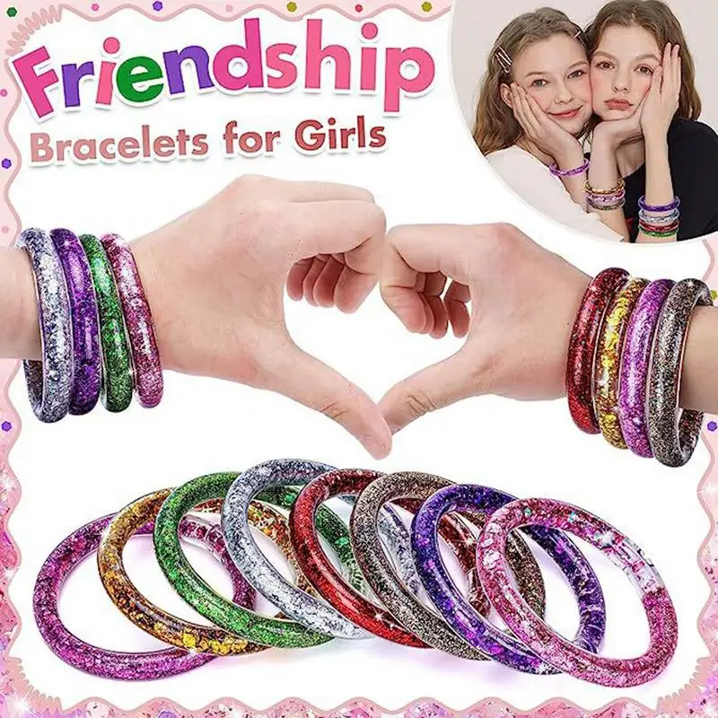 Kids Jewelry Making Kit Glitter DIY Friendship Bracelet Craft Set with Cleaning Brush for Girls Birthday Gifts Home Art Class
Kids Jewelry Making Kit Glitter DIY Friendship Bracelet Craft Set with Cleaning Brush for Girls Birthday Gifts Home Art Class