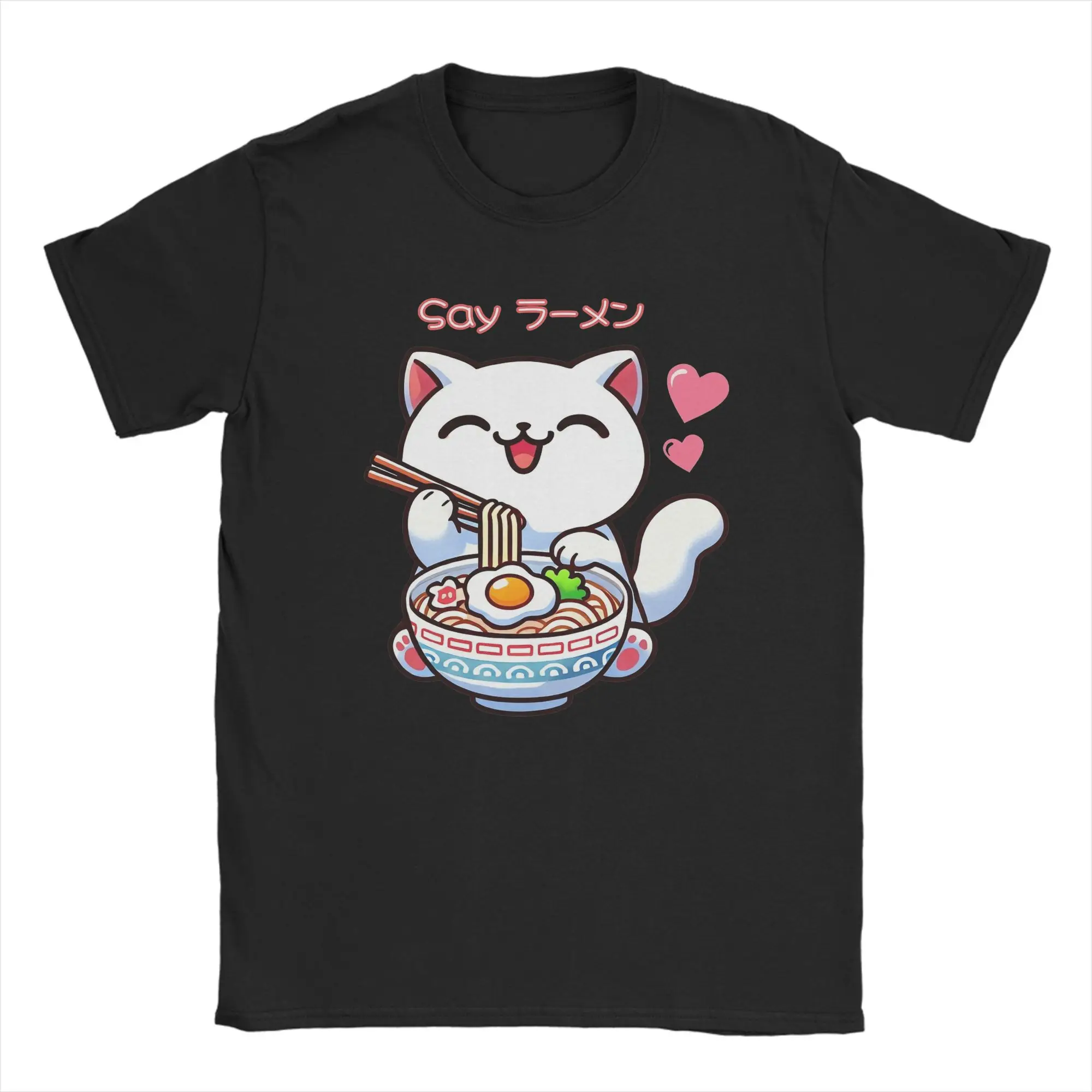 Милые футболки Kawaii Ramen Cat Japanese Lover для мужчин, новинка, футболка из 100% хлопка, футболки с круглым вырезом и короткими рукавами, уникальная одежда
Милые футболки Kawaii Ramen Cat Japanese Lover для мужчин, новинка, футболка из 100% хлопка, футболки с круглым вырезом и короткими рукавами, уникальная одежда