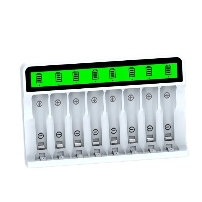 8-slot LCD screen fast charging rechargeable battery universal charger
8-slot LCD screen fast charging rechargeable battery universal charger