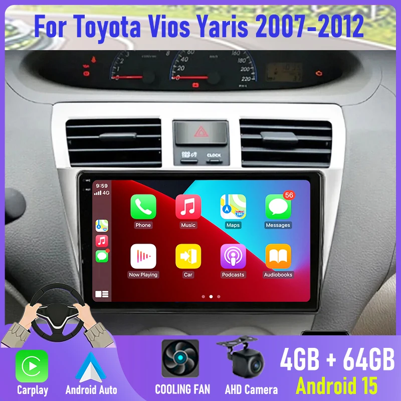 Android 15 Car For Toyota VIOS Yaris 2007-2012 Car Radio Multimedia Video Player Navigation GPS No 2Din 2 Din DVD Carplay Auto
Android 15 Car For Toyota VIOS Yaris 2007-2012 Car Radio Multimedia Video Player Navigation GPS No 2Din 2 Din DVD Carplay Auto