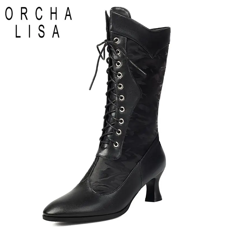 ORCHA LISA 2025 Роскошные женские сапоги до середины икры для женщин с острым носком, маленький каблук 5 см, молния, шнуровка, большие размеры 43 44 45 Сексуальные ботильоны
ORCHA LISA 2025 Роскошные женские сапоги до середины икры для женщин с острым носком, маленький каблук 5 см, молния, шнуровка, большие размеры 43 44 45 Сексуальные ботильоны