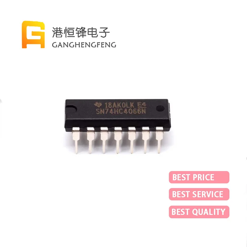 10PCS Original New SN74HC4066N SN74HC4066 DIP14 5V 2:1 (SPDT) 4-Channel Analog Switch
10PCS Original New SN74HC4066N SN74HC4066 DIP14 5V 2:1 (SPDT) 4-Channel Analog Switch