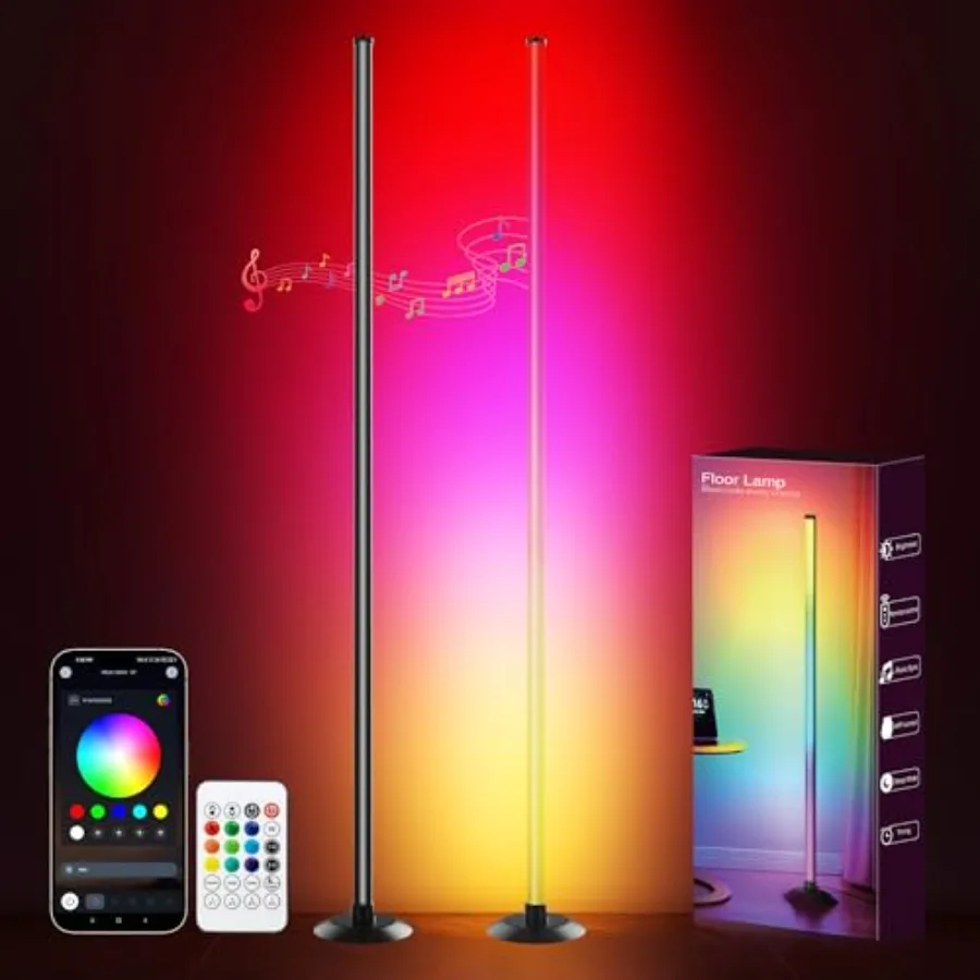 Led Corner Floor Lamp USB Powered IC+RGBW Color Changing, App and Remote Control Led Lamp Music Sync, Timer, 64+ Music Modes St
Led Corner Floor Lamp USB Powered IC+RGBW Color Changing, App and Remote Control Led Lamp Music Sync, Timer, 64+ Music Modes St