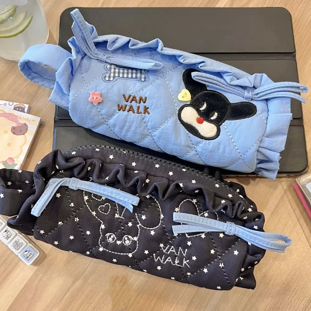 Cartoon Sweet Bow Pen Bag Large Capacity Dog Rabbit Makeup Storage Bag Ruffle Organize Pencil Pouch Case School Supplies
Cartoon Sweet Bow Pen Bag Large Capacity Dog Rabbit Makeup Storage Bag Ruffle Organize Pencil Pouch Case School Supplies