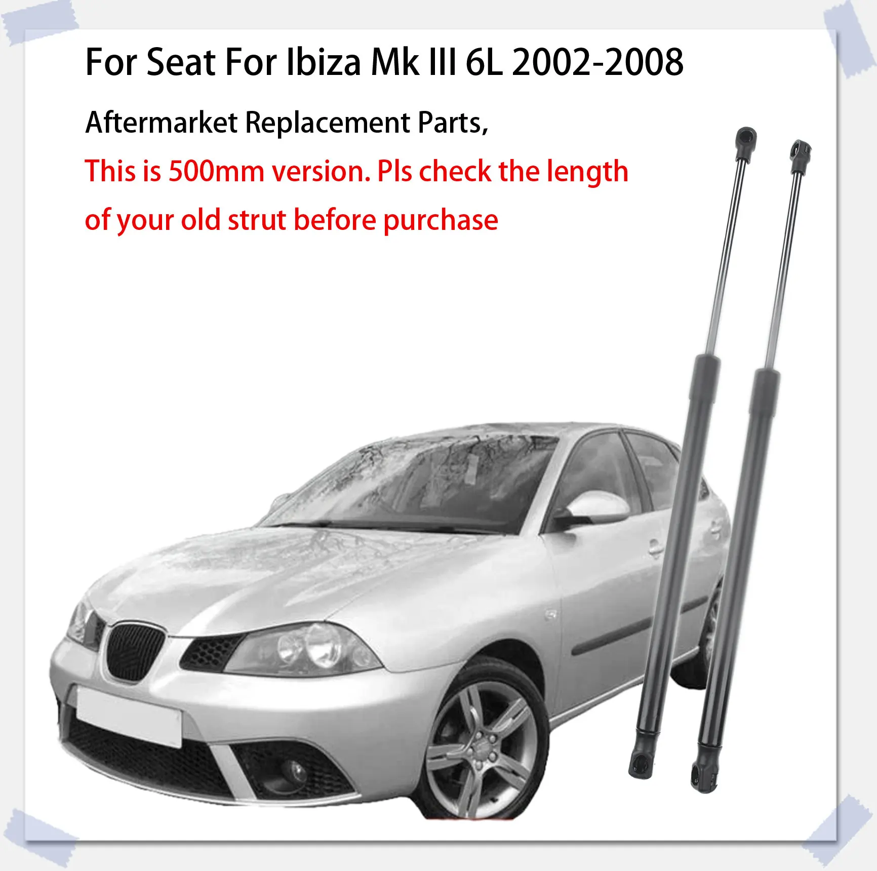 2pcs For Seat Ibiza Mk III 6L 2002-2008 6L6827550B Rear Tailgate Boot Gas Struts
2pcs For Seat Ibiza Mk III 6L 2002-2008 6L6827550B Rear Tailgate Boot Gas Struts