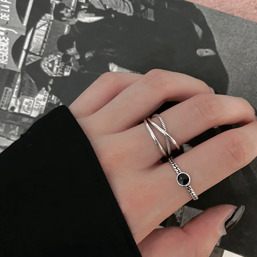 925 Sterling Silver Finger Rings New Fashion Creative Black Stone Geometric Birthday Party Jewelry Gifts
925 Sterling Silver Finger Rings New Fashion Creative Black Stone Geometric Birthday Party Jewelry Gifts