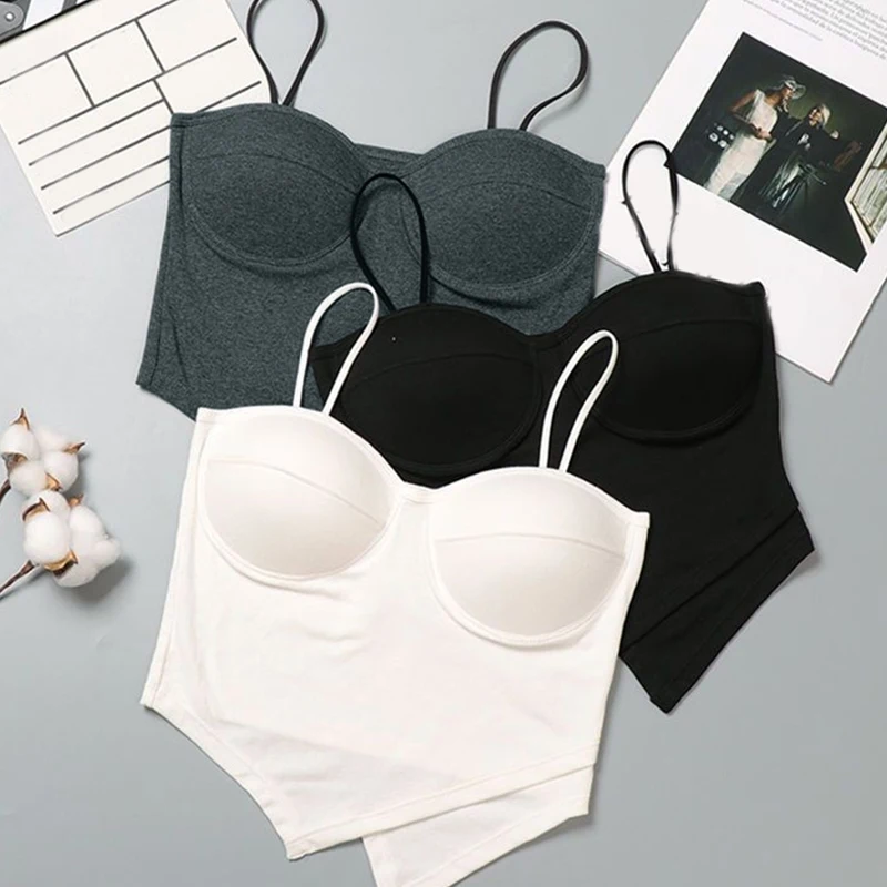 Women's Sleeveless Top Tank Underwear Fitted Camisole Sexy Short Top With Thin Straps Plain Tank Top Korean Style
Women's Sleeveless Top Tank Underwear Fitted Camisole Sexy Short Top With Thin Straps Plain Tank Top Korean Style