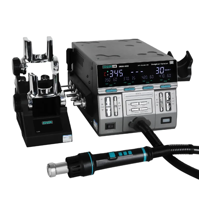 Профессиональная BGA Digital SUGON 8650 станция для распайки горячим воздухом, тепловая пушка для ремонта телефонов
Профессиональная BGA Digital SUGON 8650 станция для распайки горячим воздухом, тепловая пушка для ремонта телефонов