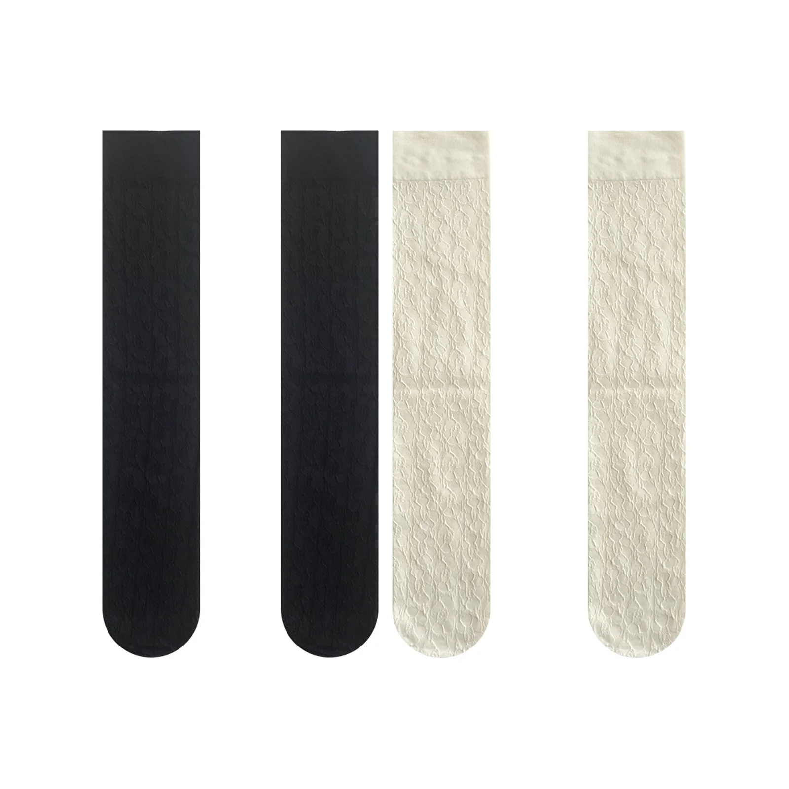 Трехмерные носки-гольфы с цветочным жаккардовым узором, комбинация черного и молочно-белого цветов
Трехмерные носки-гольфы с цветочным жаккардовым узором, комбинация черного и молочно-белого цветов