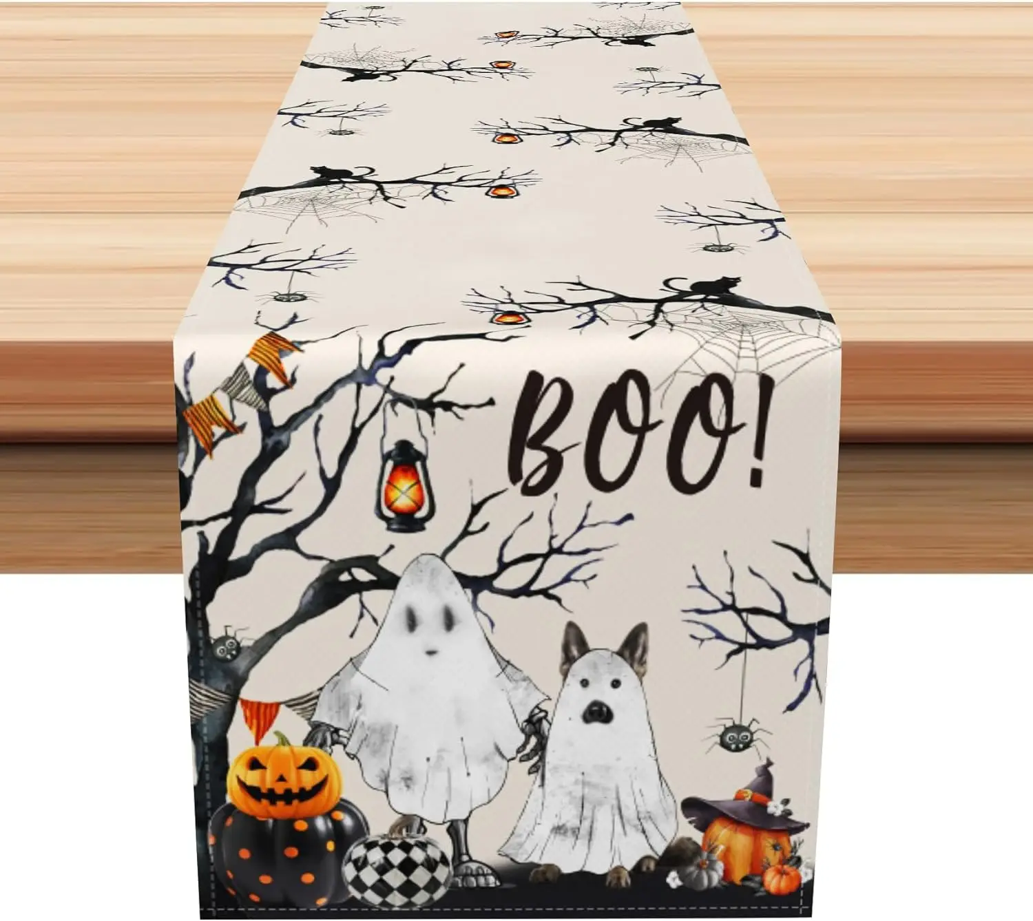 Halloween Boo Ghost Pumpkin Spider Web Linen Table Runner Autumn Dresser Scarf for Kitchen Table Decor Halloween Home Decoration
Halloween Boo Ghost Pumpkin Spider Web Linen Table Runner Autumn Dresser Scarf for Kitchen Table Decor Halloween Home Decoration