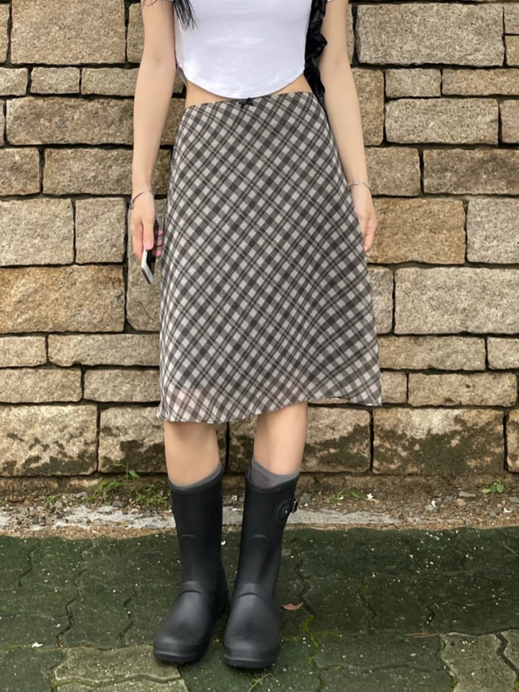 Korea Chic Spring French Retro Skirt Women High Waist Plaid Mid-Length Skirt Female Casual Vintage Designer Y2k A-line Skirt New
Korea Chic Spring French Retro Skirt Women High Waist Plaid Mid-Length Skirt Female Casual Vintage Designer Y2k A-line Skirt New