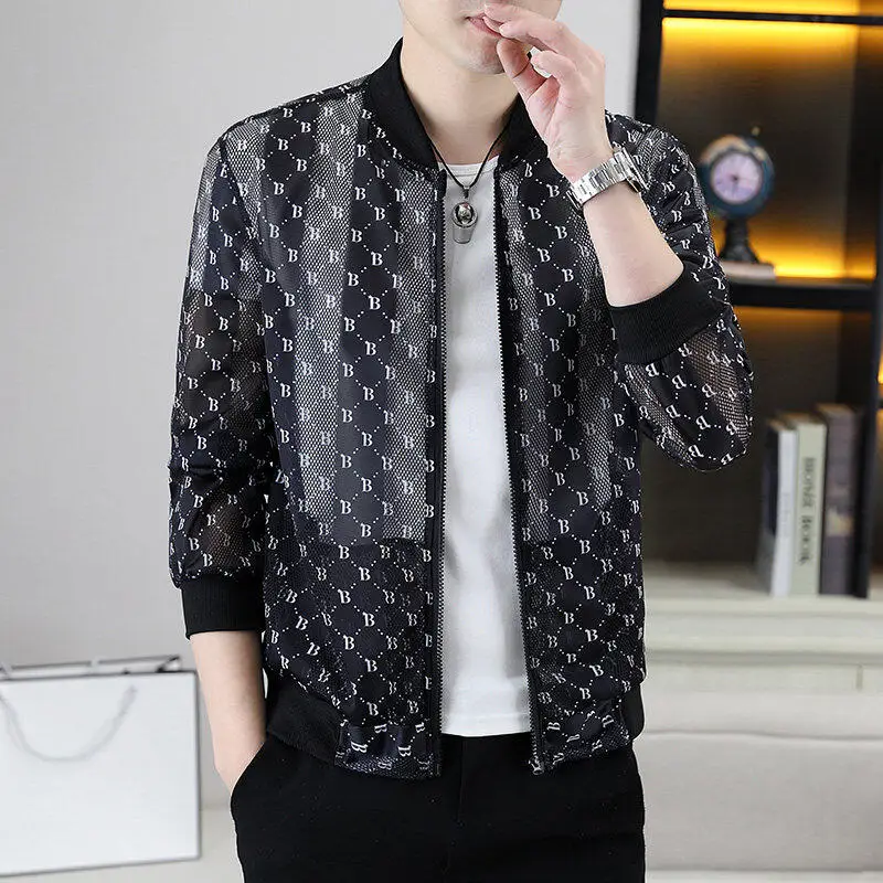 Мужская летняя куртка большого размера с бейсбольным воротником, на молнии, с перфорацией, быстросохнущая, для защиты от солнца, для пляжа и активного отдыха
Мужская летняя куртка большого размера с бейсбольным воротником, на молнии, с перфорацией, быстросохнущая, для защиты от солнца, для пляжа и активного отдыха