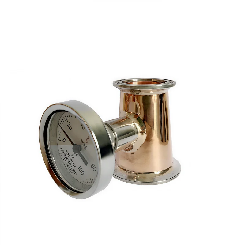 2inch X 1.5inch Tri Clamp Copper Reducer With 1/2" Female Thread Thermometer Connector For Distillation
2inch X 1.5inch Tri Clamp Copper Reducer With 1/2" Female Thread Thermometer Connector For Distillation