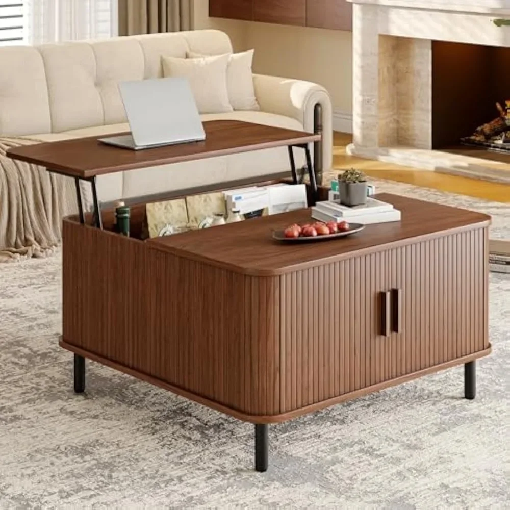 Wood Square Coffee Table with Large Hidden Compartment & Adjustable Footpads, Mid-Century Modern Lift Tabletop Dining Table
Wood Square Coffee Table with Large Hidden Compartment & Adjustable Footpads, Mid-Century Modern Lift Tabletop Dining Table