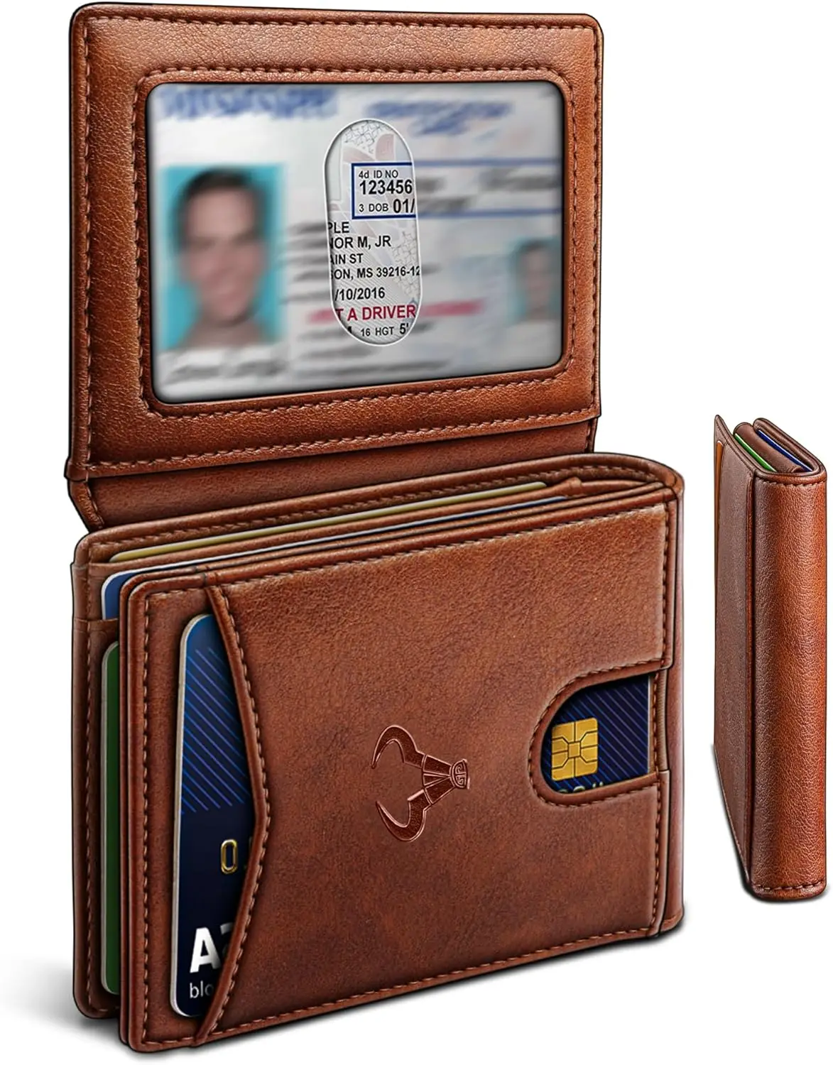 Slim Leather Front Pocket Wallet, 11 Slots RFID Blocking Card Holder for Men
Slim Leather Front Pocket Wallet, 11 Slots RFID Blocking Card Holder for Men