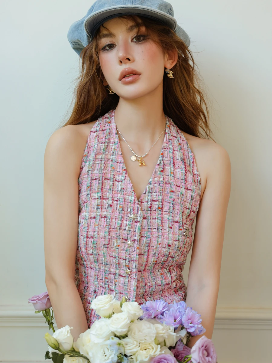 LREEDOM Sexy Pink Plaid Ne Hanging Vest for Women Commute Sle ort Length Single Piece Summer 2023 Polyester Fiber
LREEDOM Sexy Pink Plaid Ne Hanging Vest for Women Commute Sle ort Length Single Piece Summer 2023 Polyester Fiber