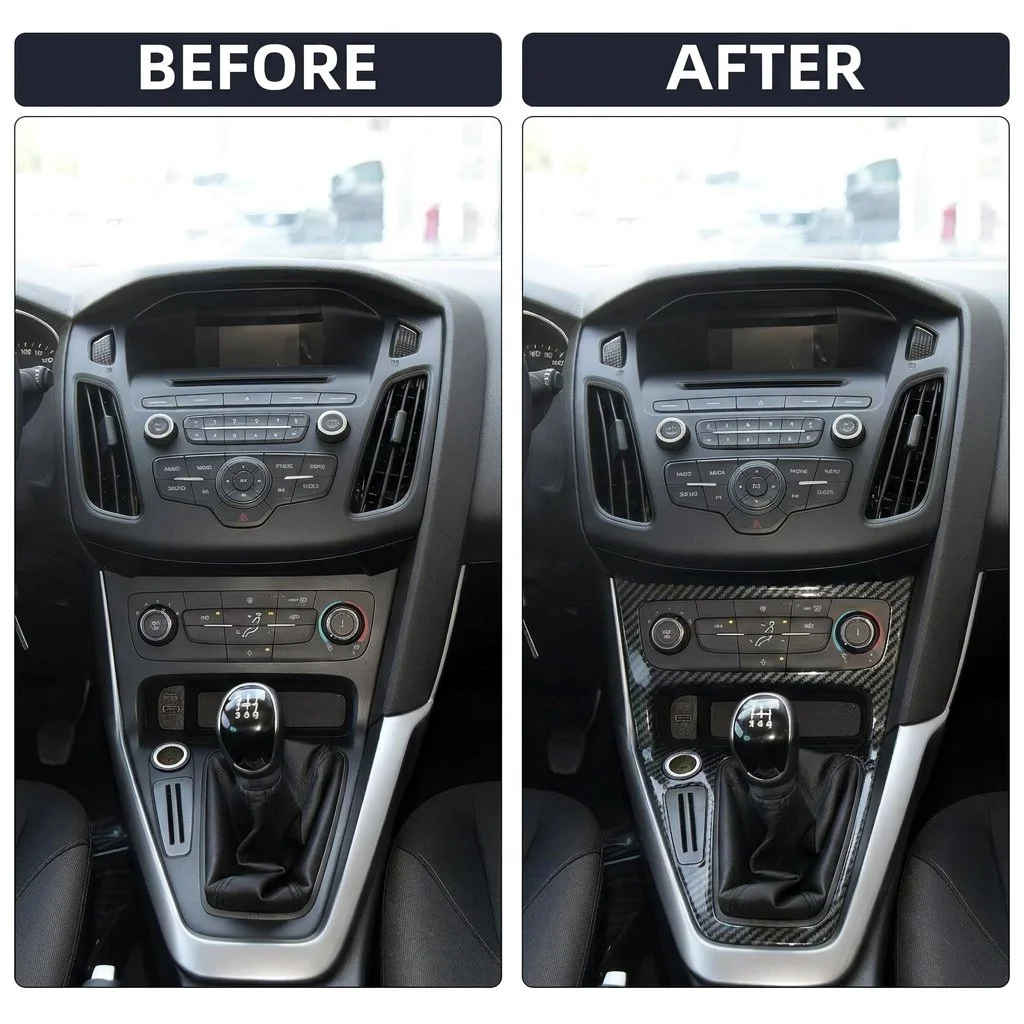 For Ford Focus MK3 MK4 CenterConsole AC Gear Shift Panel StickersABS Chrome Carbon Fiber LookInterior Trim Overlay
For Ford Focus MK3 MK4 CenterConsole AC Gear Shift Panel StickersABS Chrome Carbon Fiber LookInterior Trim Overlay
