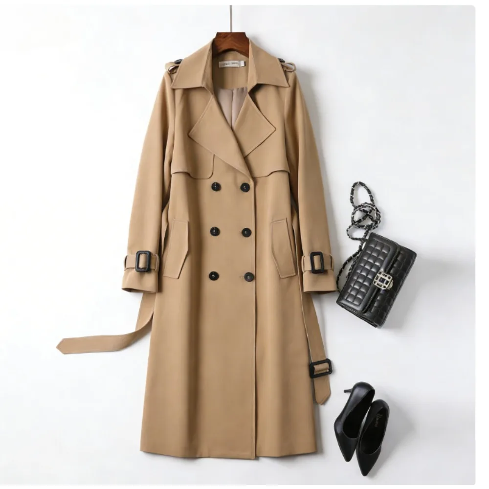 2026 New British Style Women Long Trench Coat Mid Length Overcoat Spring Autumn Fashion Outerwear
2026 New British Style Women Long Trench Coat Mid Length Overcoat Spring Autumn Fashion Outerwear