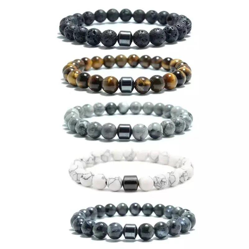 Beaded Bracelet tiger eye stone volcanic stone map stone 8mm Bracelet men's magnet Bracelet
Beaded Bracelet tiger eye stone volcanic stone map stone 8mm Bracelet men's magnet Bracelet