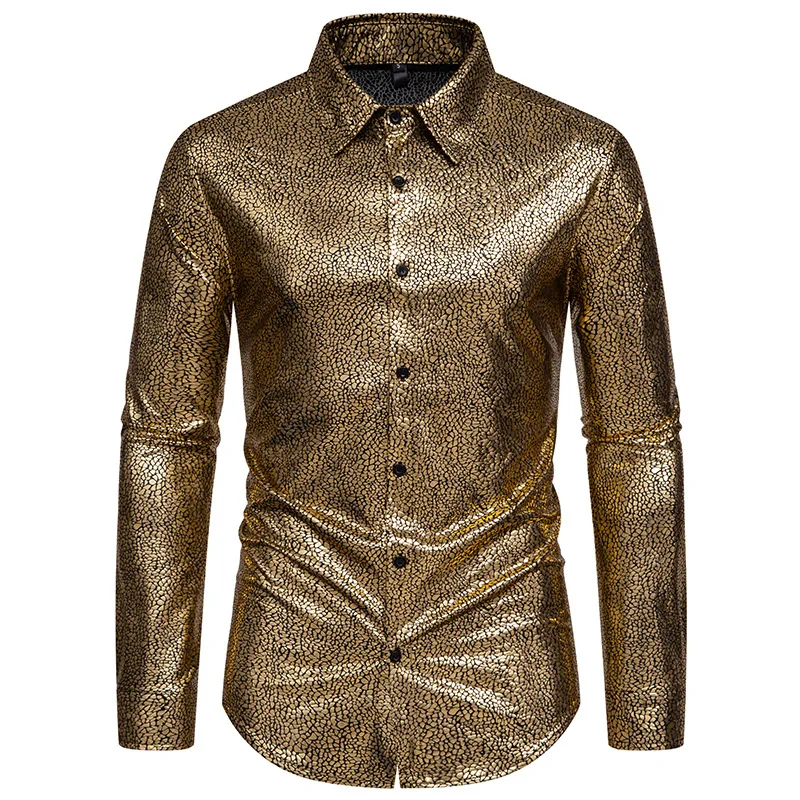 Spring New Casual Men's Stone Flower Bronzing Stage Dress Banquet Fashion Men's Long-sleeved Shirt
Spring New Casual Men's Stone Flower Bronzing Stage Dress Banquet Fashion Men's Long-sleeved Shirt