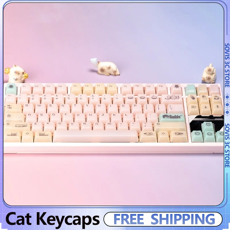 Оригинальные колпачки Meow для ПК, туман, прозрачные колпачки для клавиш с вишневым профилем, на заказ, 116 колпачков для клавиш MX Switch, аксессуары для механической клавиатуры 
Оригинальные колпачки Meow для ПК, туман, прозрачные колпачки для клавиш с вишневым профилем, на заказ, 116 колпачков для клавиш MX Switch, аксессуары для механической клавиатуры