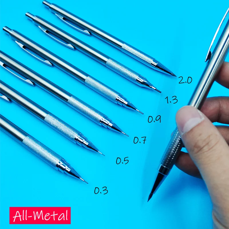 Heavy Metal Pencil 0.3 0.5 0.7 0.9 1.3 2.0 Completely Metal Pen Mechanical Automatic HB 2B Lead Engineering Write Painting
Heavy Metal Pencil 0.3 0.5 0.7 0.9 1.3 2.0 Completely Metal Pen Mechanical Automatic HB 2B Lead Engineering Write Painting